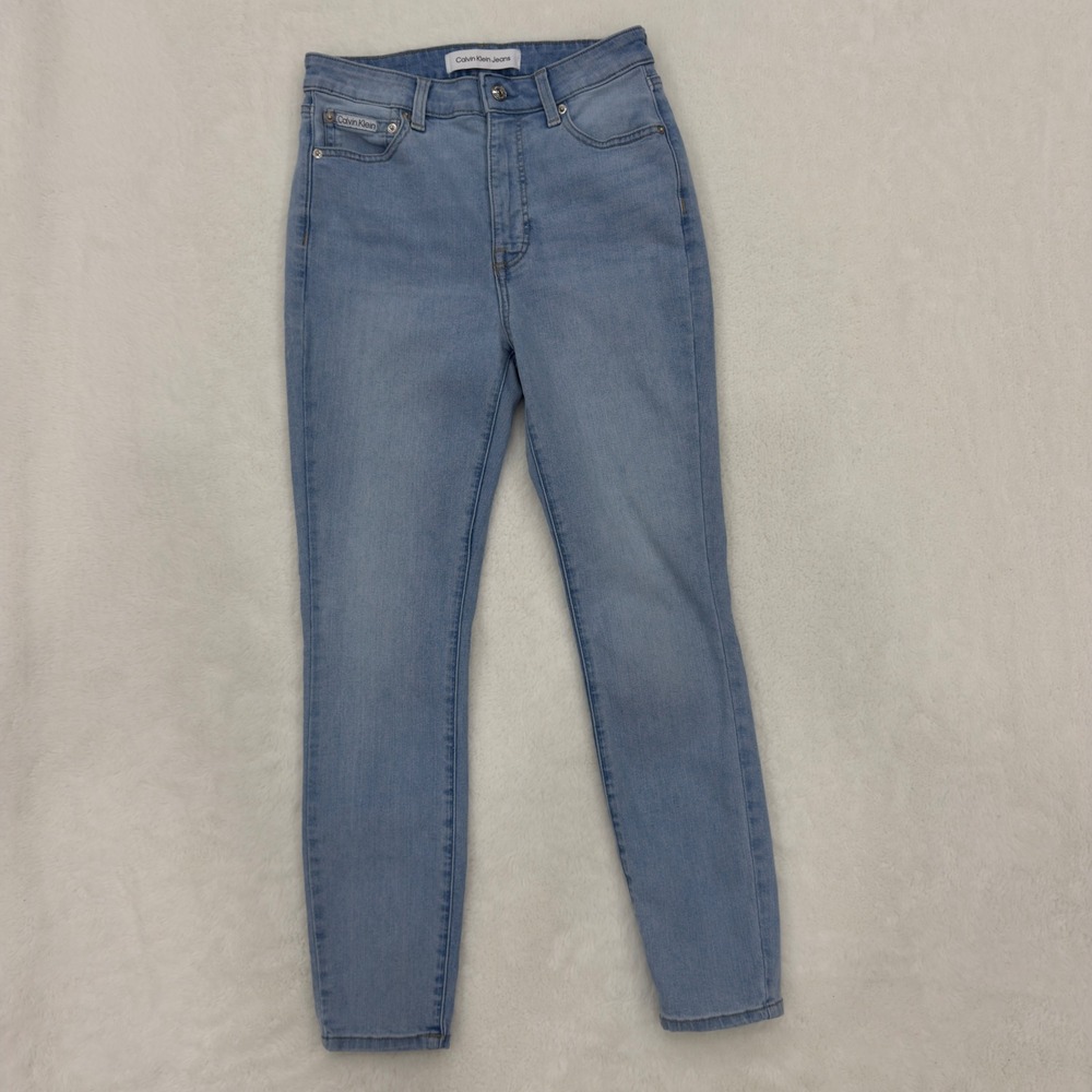 Calvin Klein Jeans High Rise Skinny Ankle Light Wash Denim Blue Size 27